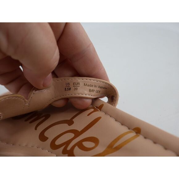 Sam Edelman Bay Gem Flat Slide Sandals Pink Rhinestone Size 8.5M Suede Slip On - Picture 11 of 11